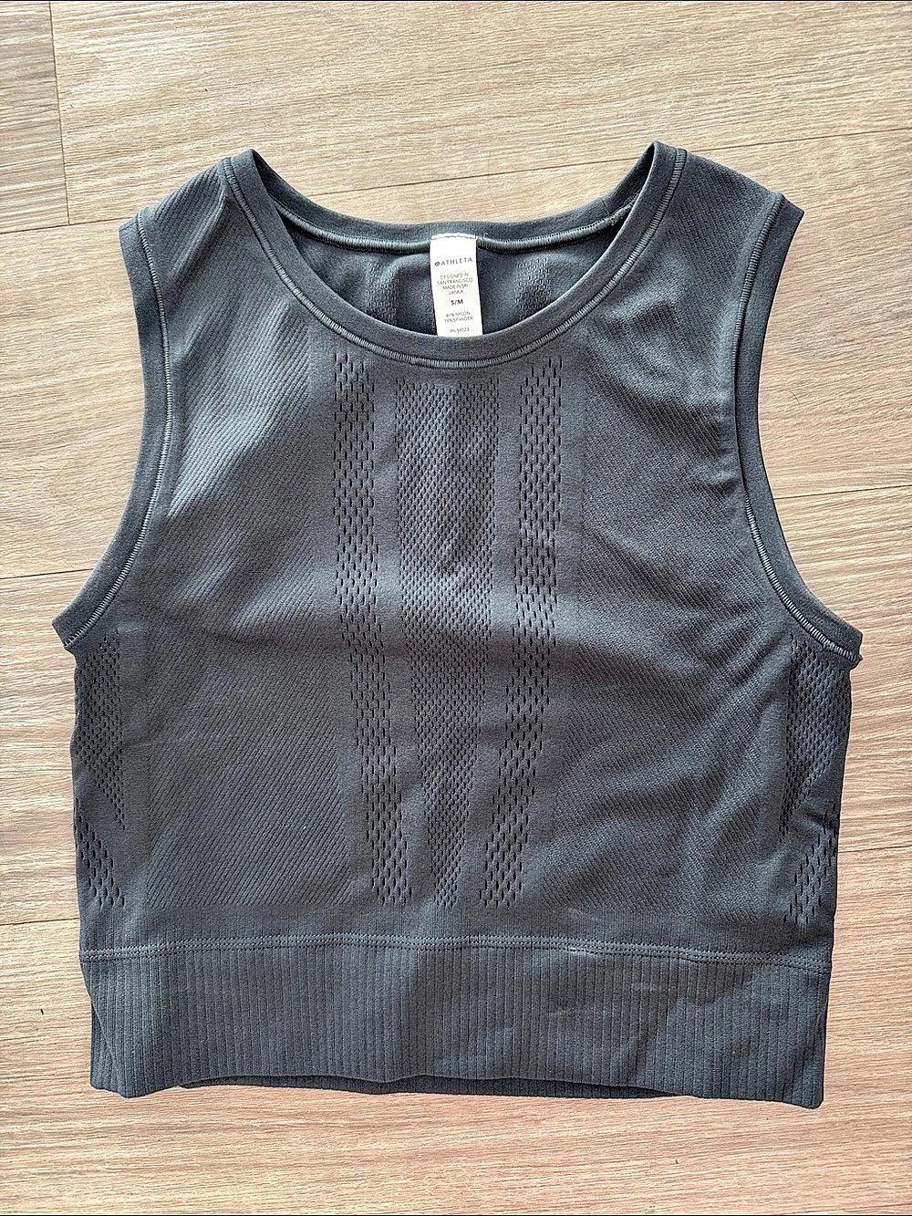 Athleta Mudra Crop Tank Women's Small/Medium Deep Green Nylon Tank Top